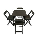 Conjunto Dobrável 70x70 Com 4 Cadeiras Estofadas LP
