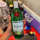 Combo Gin Tanqueray London Dry 750ml 3 Garrafas + 8 Cubos de Gelo Artificial em Aço Inox Reutilizável Com Pegador Drinks Whisky + 5 Xaropes para Gin 30ml
