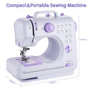 BCOOSS Sewing Machine for Beginner Multi-Functional Portable Machine with 12 Built-in Stitches