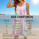 AELand Women's Dresses , Round Neck Sleeveless Tie Dye Tank Dresses,S~XXL