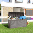 Kit com 2 Caixas de Deck Impermeáveis! –  1 de 320 galões + 1 de 30 galões -Caixa grande de armazenamento externo, móveis de pátio à prova d'água e deck de armazenamento - trancável e resistente a UV, perfeita para piscina e uso externo, resina