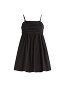 Free Assembly Women's Pleated Cotton Mini Dress, Sizes XS-XXXL