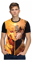 Camiseta Naruto Shipuuden Animes Camisa Masculina Algodão