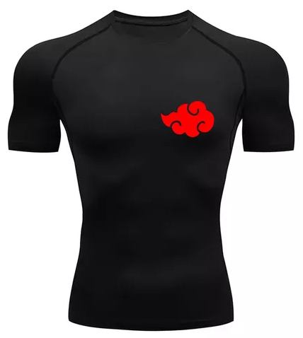 Camiseta Compressao Academia Itachi Uchiha Akatsuki Red