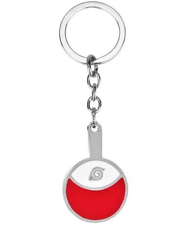 Chaveiro Metal Símbolo Clã Uchiha Anime Ninja Naruto Geek
