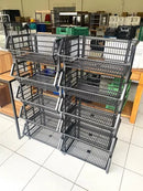 kit Com 10 Cesto Expositor Resistente Organizador Plástico Empilhável