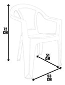 Cadeiras Com Braço Poltronas Plástica Reforçada 182kg