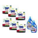 Kit 6 Caixas de sabão Omo Em Pó - 800g Lavagem Perfeita + 2 Amaciante Downy Brisa de verão em galão 3 L