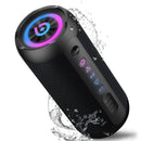 Portable Bluetooth Speaker IPX7 Waterproof, 30W Loud Sound, Deep Bass, Bluetooth 5.4, LED Lights, Wireless Stereo Pairing, 24H Playtime, for Home/Outdoor/Party/Beach, Birthday Gift (Black)