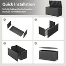 Kit com 2 Caixas de Deck Impermeáveis! –  1 de 320 galões + 1 de 30 galões -Caixa grande de armazenamento externo, móveis de pátio à prova d'água e deck de armazenamento - trancável e resistente a UV, perfeita para piscina e uso externo, resina