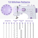 BCOOSS Sewing Machine for Beginner Multi-Functional Portable Machine with 12 Built-in Stitches