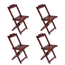 Conjuntos de Jogo de Mesa 70x70 Com 4 Cadeiras Dobráveis