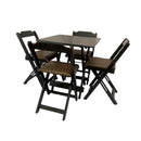 Conjunto Dobrável 70x70 Com 4 Cadeiras Estofadas LP