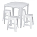 Conjunto de Mesa + 4 Banquetas em Plastico
