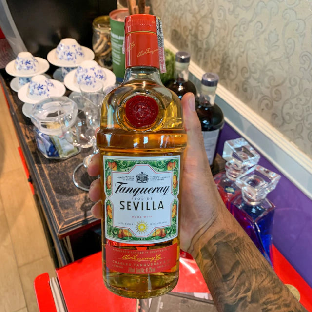 Combo Gin Tanqueray London Dry 750ml 3 Garrafas + 8 Cubos de Gelo Artificial em Aço Inox Reutilizável Com Pegador Drinks Whisky + 5 Xaropes para Gin 30ml