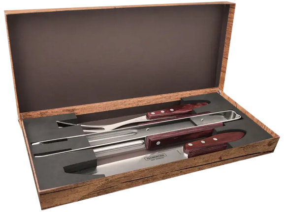 Kit Churrasco Tramontina - 3 Peças + Picanha Maturatta Friboi + Barril de Chopp Heineken