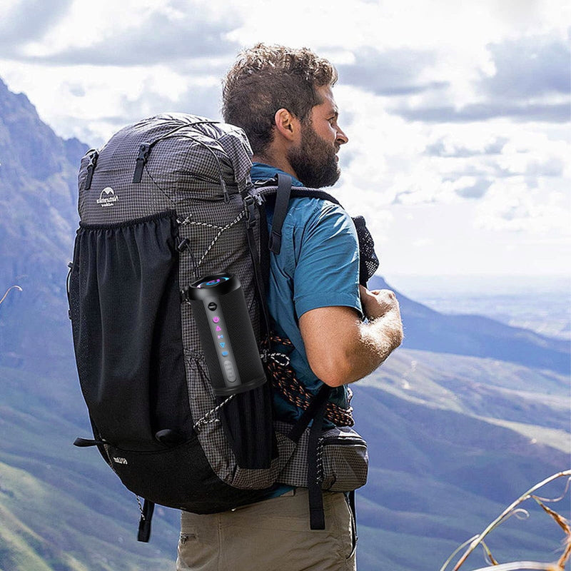 Portable Bluetooth Speaker IPX7 Waterproof, 30W Loud Sound, Deep Bass, Bluetooth 5.4, LED Lights, Wireless Stereo Pairing, 24H Playtime, for Home/Outdoor/Party/Beach, Birthday Gift (Black)