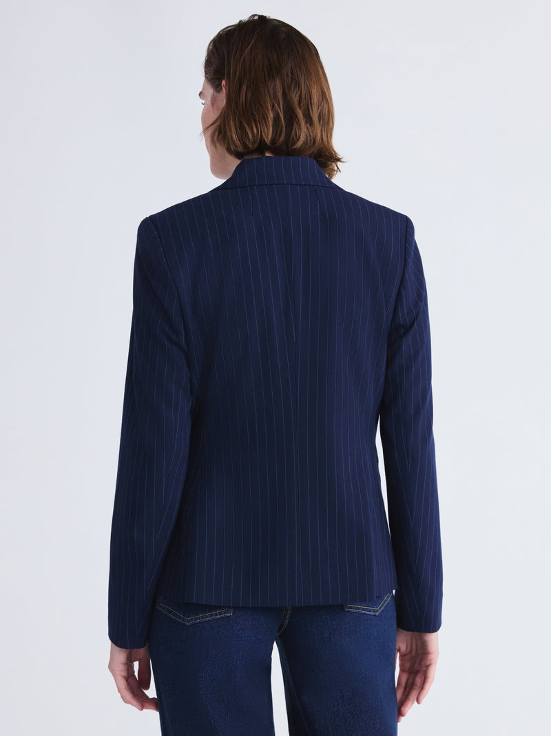 Free Assembly Women's Single Breasted Pinstripe Blazer, Sizes XS-XXL