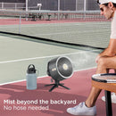 Shark Ventilador FlexBreeze Pro Mist — interno e externo, nebulização integrada, pedestal para mesa, com ou sem fio, bateria de até 24 horas, oscilante, cinza carvão, FA302 (versão 2025)