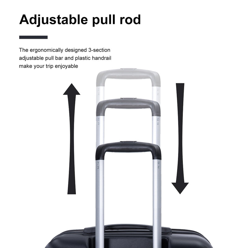 Tripcomp Luggage Sets 5 Piece Duffel Bag,Hardside Travel Luggage (20/24/28) with TSA Lock,Expandable Suitcase with Spinner Wheels.(Black)