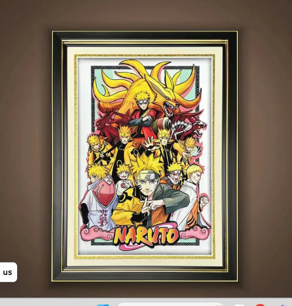 Quadro Naruto 3D exclusivo, 25CM X 35CM camadas refinadas, tridimensionalidade aprimorada