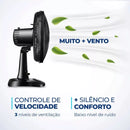 (COMPRE 1 E LEVE 2)Ventilador De Mesa Super Power  Preto(FRETE GRATIS)
