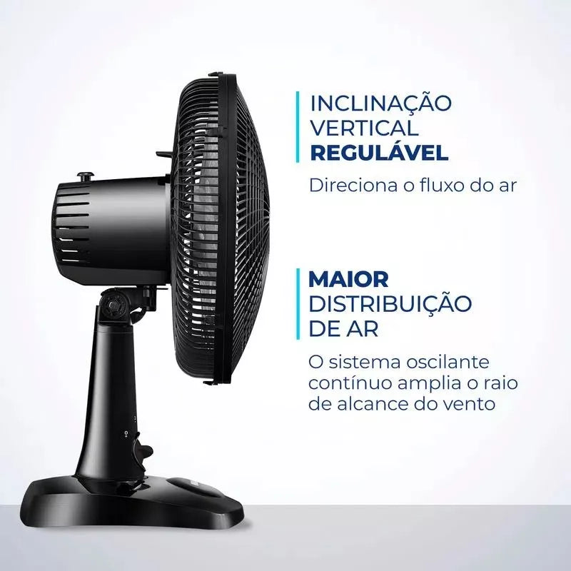 (COMPRE 1 E LEVE 2)Ventilador De Mesa Super Power  Preto(FRETE GRATIS)