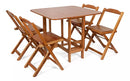 Conjunto Prático Dobrável Mesa 4 Cadeiras Bar LP
