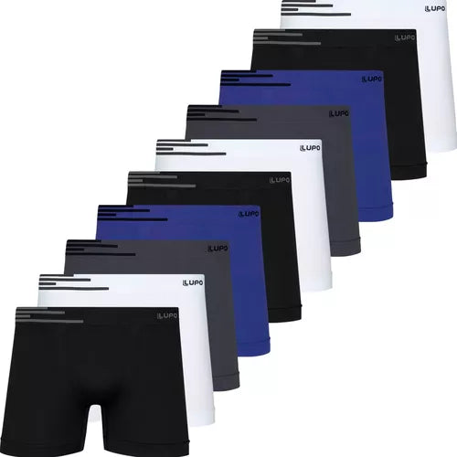 Kit 10 Cuecas Boxer Lupo Original Box Masculino Microfibra pl