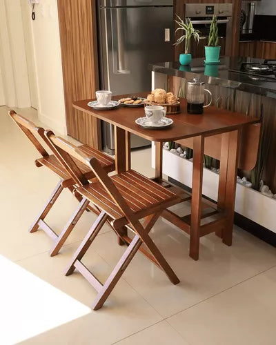 Conjunto Prático Dobrável Mesa 4 Cadeiras Bar LP