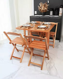 Conjunto Prático Dobrável Mesa 4 Cadeiras Bar LP