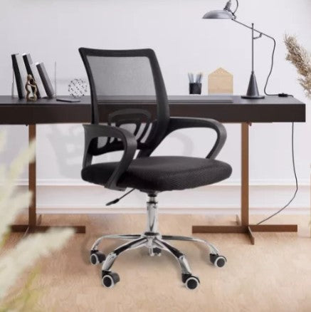 Cadeira De Escritório Preto - Mesh Giratoria