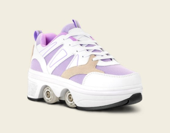 Liekick Astro LED - tênis de cano alto 2 em 1 com botão para abrir/fechar as rodas + iluminação FULL LED.