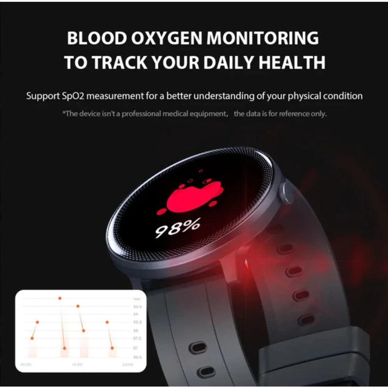 Smartwhatch Kumi gw4a ALEXA integrado tela HD, monitor de fitness, ip68 à prova d'água, para ios e android