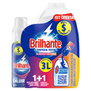 Combo 10cx Sabão em Pó Brilhante Limpeza Total + Brilhante Limpeza Total Para Diluir Kit Oferta