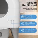 Cumrige Self-Cleaning Cat Litter Box, App Controlled, with Safety Sensor, Removable and Washable Liner
