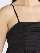 Free Assembly Women's Pleated Cotton Mini Dress, Sizes XS-XXXL