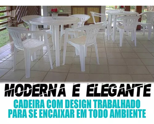 Jogo De Mesa E Cadeira Tramontina 5 Peças 1 Mesa 4 Cadeiras ML