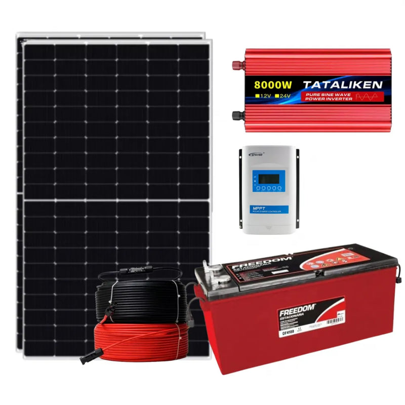 Kit Gerador de Energia Solar Off Grid 870Wp