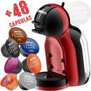 Cafeteira Expresso Arno Dolce Gusto Mini Me Vermelha e Preta + 48 cápsulas