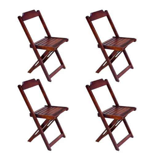 Conjuntos de Jogo de Mesa 70x70 Com 4 Cadeiras Dobráveis